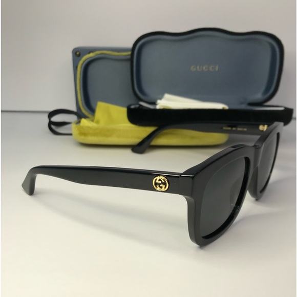 Gucci unisex Urban GG0326S GG/0326/S 001 Black Fashion Square Sunglasses 52mm - Picture 9 of 15